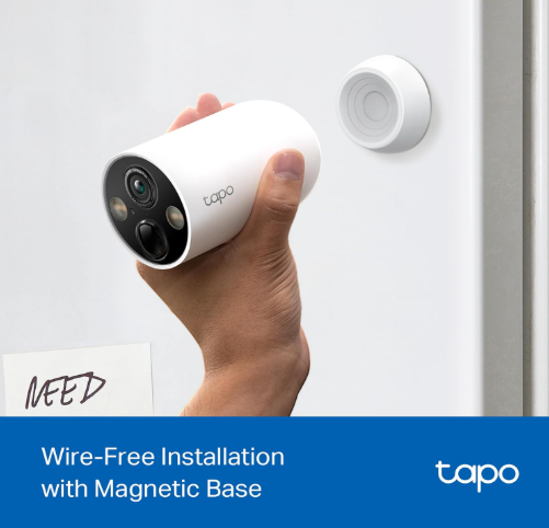 TP-Link Tapo C425 Solar-Powered Security Camera Kit with Wire-Free Design, Color Night Vision & Smart Motion Detection