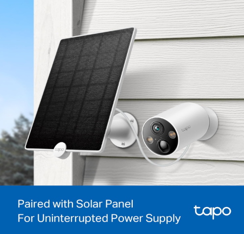 TP-Link Tapo C425 Solar-Powered Security Camera Kit with Wire-Free Design, Color Night Vision & Smart Motion Detection