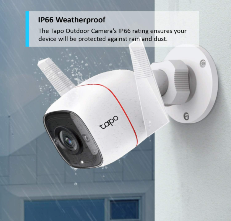 TP-Link Tapo C310 2K Outdoor Security Wi-Fi Camera with Person Detection, Night Vision & Sound-Light Alarm
