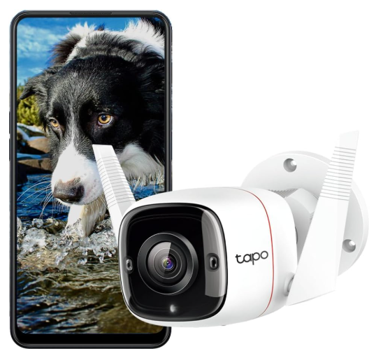 TP-Link Tapo C310 2K Outdoor Security Wi-Fi Camera with Person Detection, Night Vision & Sound-Light Alarm