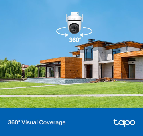 TP-Link Tapo C510WS 2K QHD Outdoor Pan & Tilt Wi-Fi Camera with AI Detection & 360° Coverage
