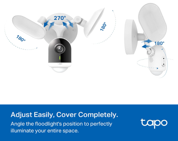 TP-Link Tapo C720 Smart Outdoor Floodlight Camera with 2K QHD Video, 2800-Lumen Lighting & AI Motion Detection