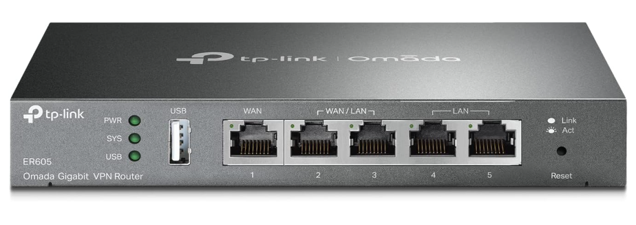TP-Link ER605 Omada Gigabit VPN Router with Multi-WAN Load Balancing & Advanced Network Security