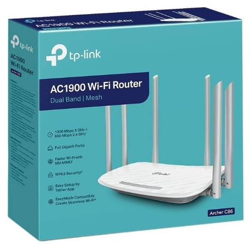 TP-Link Archer C86 AC1900 Dual-Band Wi-Fi Router with High-Speed Coverage & Advanced Home Networking