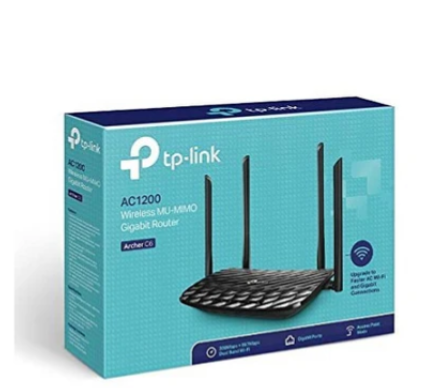 TP-Link Archer C6 AC1200 Dual-Band Wi-Fi Router with Gigabit Ports, MU-MIMO & Extended Coverage