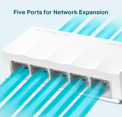 TP-Link LS1005 5-Port 10/100 Desktop Network Switch for Fast & Stable Wired Connectivity