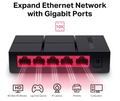 Mercusys MS105G 5-Port Gigabit Desktop Switch for High-Speed & Stable Wired Networking