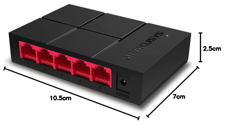Mercusys MS105G 5-Port Gigabit Desktop Switch for High-Speed & Stable Wired Networking