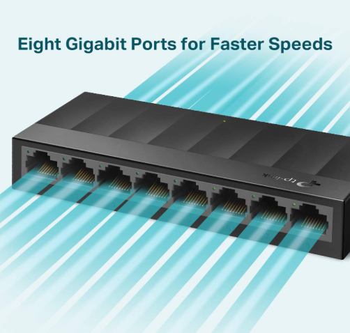 TP-Link TL-LS1008G 8-Port Gigabit Desktop Switch for Fast & Reliable Wired Network Expansion