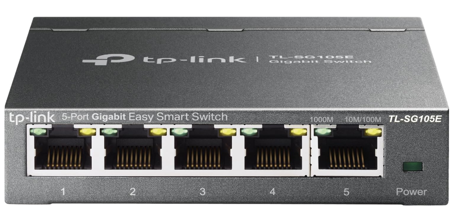 TP-Link TL-SG105E 5-Port Gigabit Smart Switch with Easy Network Control & Traffic Prioritization