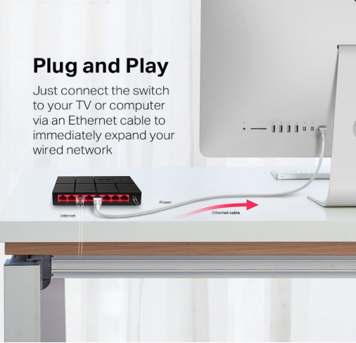 Mercusys MS108G 8-Port Gigabit Desktop Switch for High-Speed & Stable Wired Network Expansion
