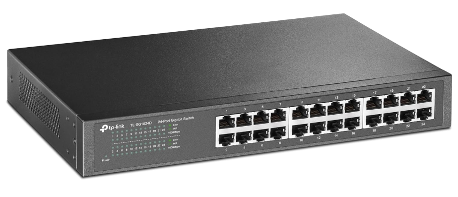 TP-Link TL-SG1024D 24-Port Gigabit Ethernet Switch with Steel Case for Rack-Mount & Desktop Network Expansion