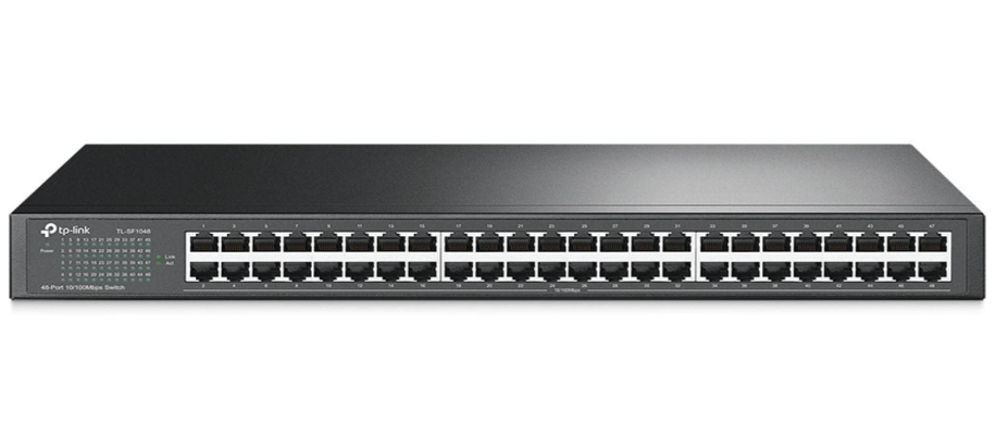TP-Link TL-SF1048 48-Port 10/100Mbps Rackmount Switch for High-Capacity Wired Network Expansion