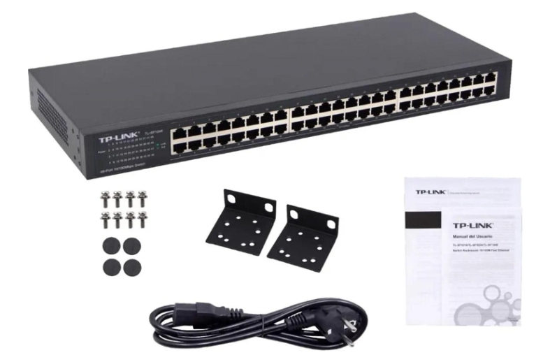 TP-Link TL-SF1048 48-Port 10/100Mbps Rackmount Switch for High-Capacity Wired Network Expansion