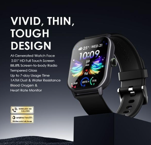 Oraimo Smart Watch OSW-805 with Fitness Tracking, Smart Notifications & Modern Minimalist Design