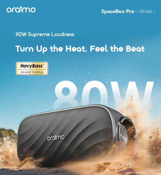 Oraimo SpaceBox Pro OBS-682 Portable Bluetooth Speaker with Powerful Sound & Wireless Playback
