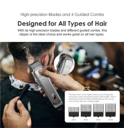 Oraimo OPC-CL30 SmartClipper 2 – Cordless Hair Clipper with Precision Cutting & Extended Battery Performance