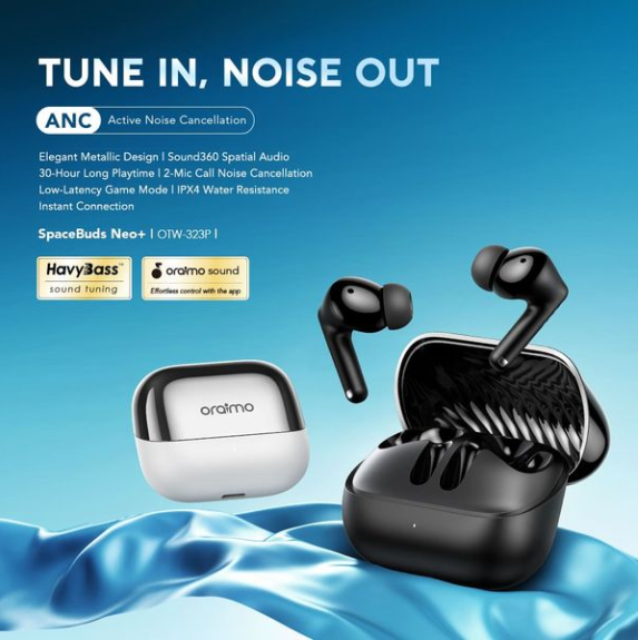 Oraimo Space Buds OTW-323P True Wireless Earbuds – Clear Sound, Comfortable Fit & Reliable Bluetooth Performance