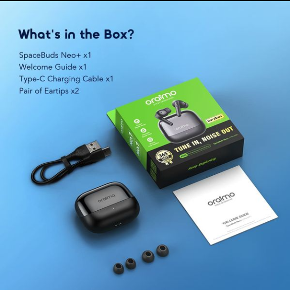 Oraimo Space Buds OTW-323P True Wireless Earbuds – Clear Sound, Comfortable Fit & Reliable Bluetooth Performance