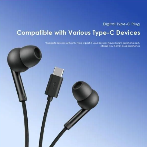 Oraimo Conch 2C OEP-320C Digital USB-C Earphones – Clear Stereo Sound, Comfortable Fit & Reliable Type-C Audio