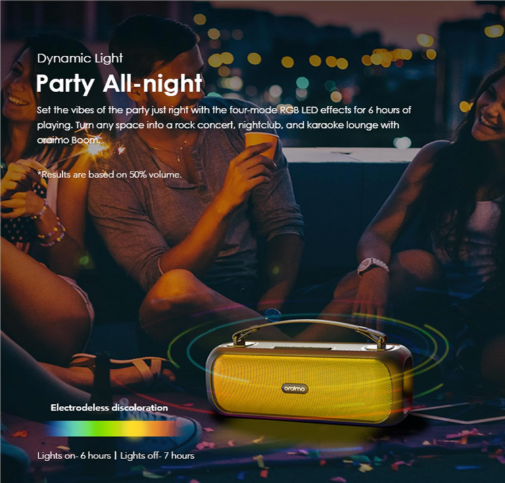 Oraimo Boom OBS-75D 30W Portable Wireless Speaker – Powerful Sound, Deep Bass & Travel-Ready Bluetooth Audio