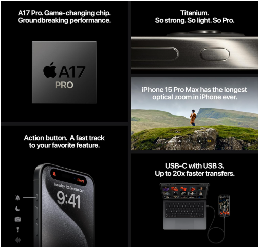Apple iPhone 15 Pro Max 256GB – Premium Performance Smartphone with Advanced Camera & Smooth 8GB RAM Experience