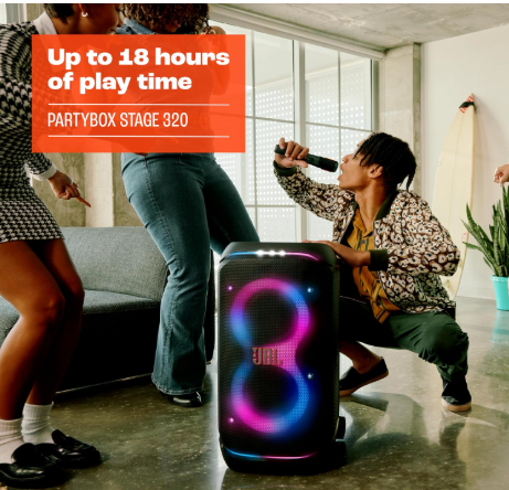 JBL PartyBox Stage 320 Portable Bluetooth Party Speaker – Powerful Bass, Dynamic Lightshow & High-Energy Sound Anywhere