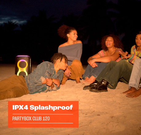 JBL PartyBox 120 Portable Party Speaker – Punchy Bass, Vibrant Light Effects & Powerful JBL Sound On the Go