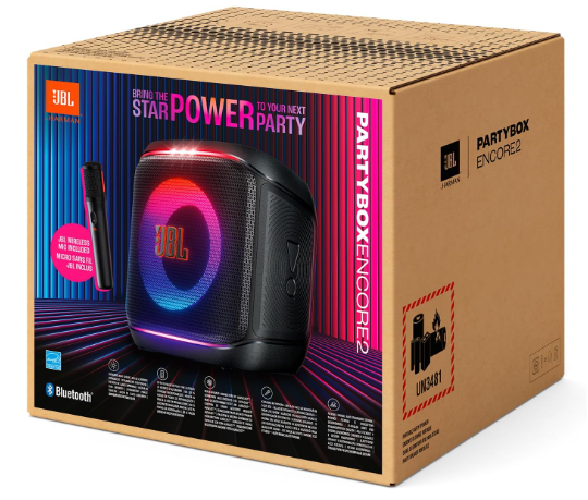 JBL PartyBox Encore with Microphone – Portable Party Speaker, Deep Bass Performance & Wireless Karaoke Entertainment