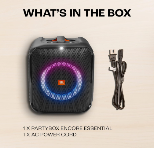JBL PartyBox Encore Essential Portable Party Speaker – Powerful Bass, Wireless Bluetooth Streaming & Dynamic Party Sound
