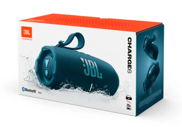 JBL Charge 6 Portable Bluetooth Speaker – Bold Pro Sound, Punchy Bass & All-Day Power for Music Anywhere