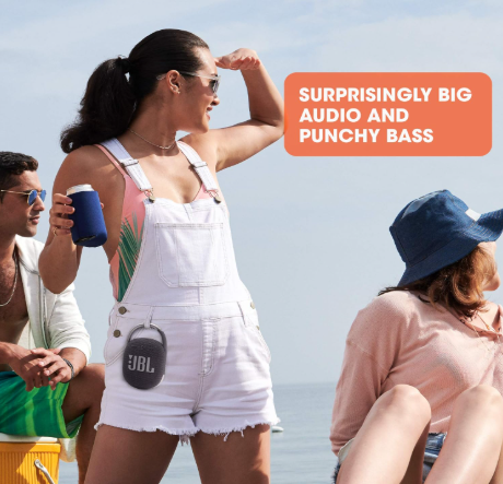 JBL Clip 4 Ultra-Portable Bluetooth Speaker – Pocket-Sized JBL Pro Sound, Punchy Bass & Anywhere-Ready Design