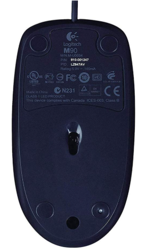 Logitech M90 Wired USB Optical Mouse – Reliable Plug-and-Play Control, Smooth Precision Tracking & Comfortable Ambidextrous Design