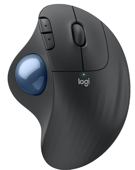Logitech ERGO M575 Wireless Trackball Mouse – Sculpted Ergonomic Control, Thumb-Operated Precision & Workspace-Saving Design (910-005872)