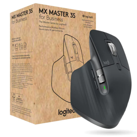 Logitech MX Master 3s For Business Wireless Mouse – Ultra-Quiet Clicks, Advanced Precision Tracking & Professional Multi-Device Workflow Control (910-006582)