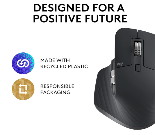 Logitech MX Master 3s For Business Wireless Mouse – Ultra-Quiet Clicks, Advanced Precision Tracking & Professional Multi-Device Workflow Control (910-006582)