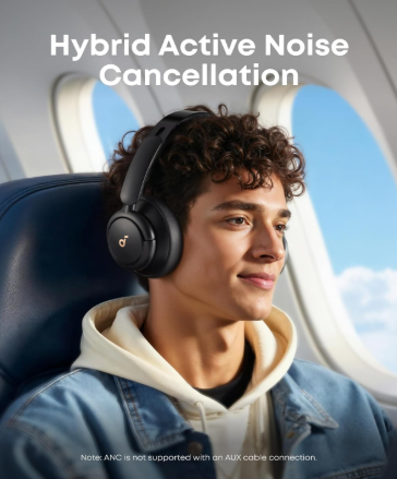Soundcore Q30 Wireless Headphones by Anker – Hybrid Active Noise Cancellation, Hi-Res Audio, Custom EQ Control & Extended 50-Hour Playtime