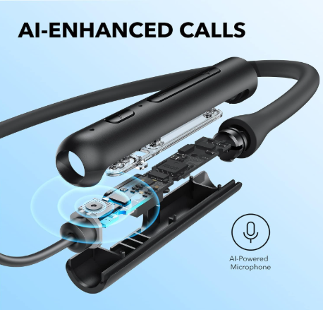 Anker Life U2i Wireless Neckband Earphones – Lightweight Magnetic Design, Deep Bass Audio & Long-Lasting Battery for Everyday Mobility
