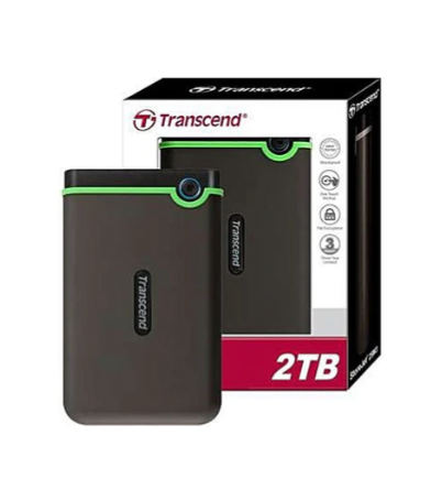 Transcend 2TB External Portable Hard Drive – High-Capacity Secure Storage, Fast Data Access & Reliable Backup Solution