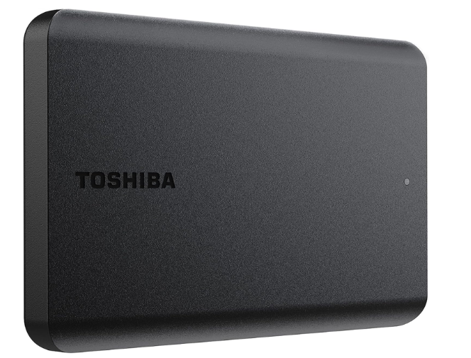 Toshiba Canvio Basics 1TB Portable Hard Drive – Everyday High-Speed File Storage, Compact Travel-Ready Backup & Reliable USB Performance