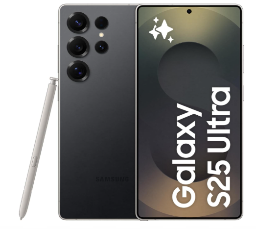 Samsung Galaxy S25 Ultra (Titanium Black) – AI-Powered Flagship, 12GB RAM, 256GB Storage, 200MP Pro Camera & Built-in S Pen