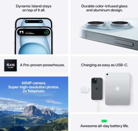 Apple iPhone 15 (256GB) – Expanded Storage, Precision Camera & Ultra-Smooth iOS Performance in a Signature Apple Design