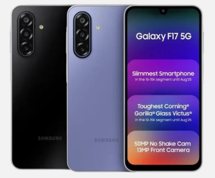 Samsung Galaxy F17 5G (Neo Black) – 6GB RAM, 128GB Storage | 50MP OIS Camera, Gorilla Glass Victus & 6x OS Upgrades
