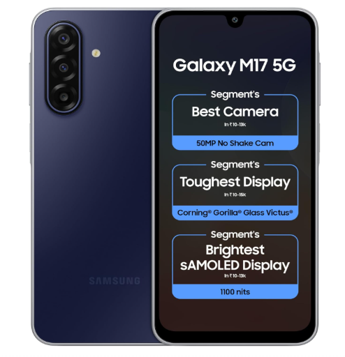 Samsung Galaxy M17 5G – 128GB Storage, 4GB RAM | Fast 5G Connectivity & Smooth Everyday Performance