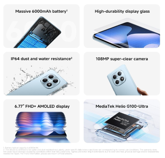 Xiaomi Redmi Note 15 – 6GB RAM, 128GB Storage | Performance-Driven Smartphone with Smooth Multitasking & Signature Redmi Design