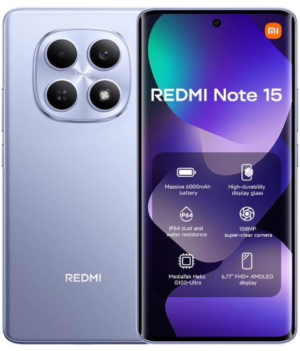 Xiaomi Redmi Note 15 – 8GB RAM, 256GB Storage | High-Capacity Performance Smartphone with Fluid Multitasking & Next-Level Responsiveness