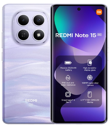 Xiaomi Redmi Note 15 – 8GB RAM, 256GB Storage | High-Capacity Performance Smartphone with Fluid Multitasking & Next-Level Responsiveness