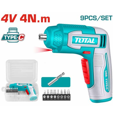 Total TSDLI0458 Cordless Electric Screwdriver – Compact Precision Driver for Fast Repairs & DIY Assembly