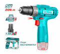 Total TDLI12428 12V Lithium-Ion Cordless Drill – Compact Power Drill for Home Projects, Installations & Everyday Drilling Tasks