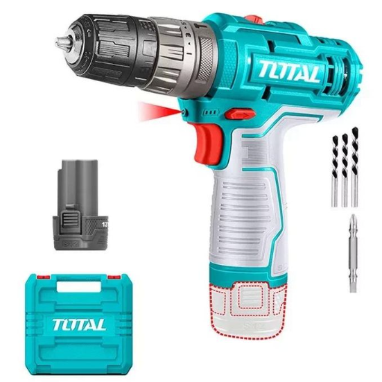 Total TIDLI12202 12V Cordless Impact Drill – 20Nm Compact Power Drill for Drilling, Fastening & Installation Work